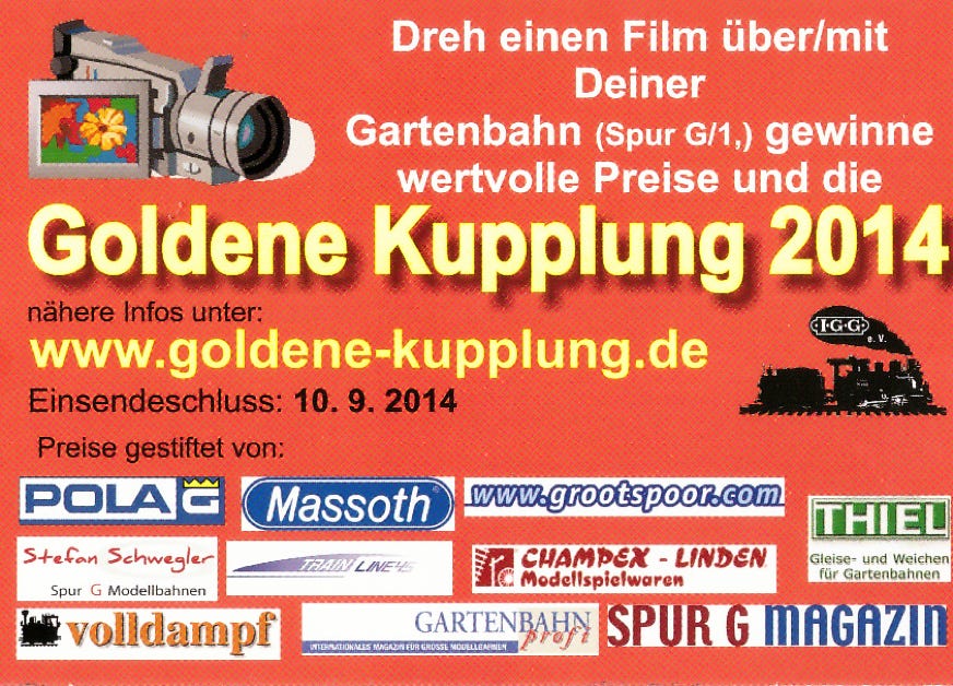 Plaket des Wettberwebes Goldene Kupplung