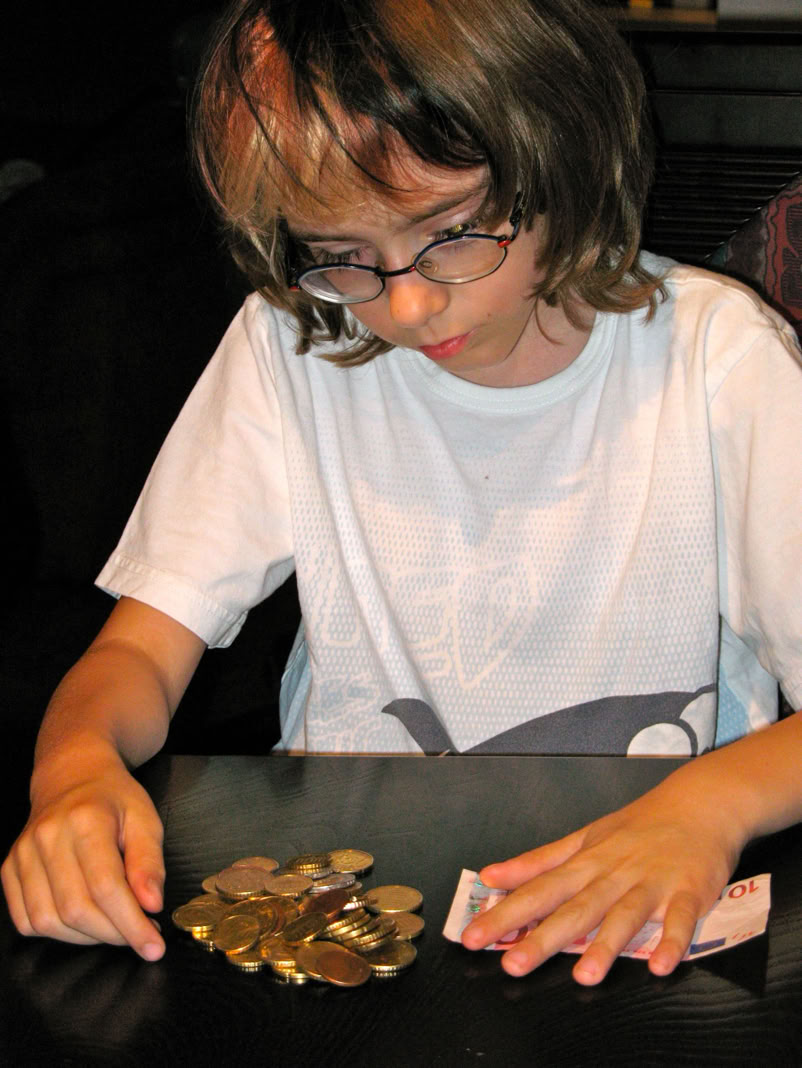 Das Trinkgeld wird gezählt