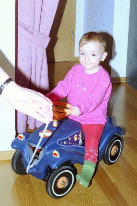 Auf Bobbycar